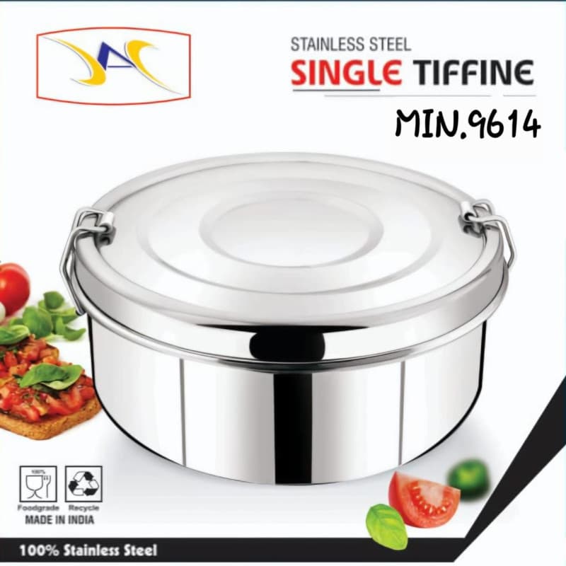 علبة طعام ستانلس ستيل بغطاء 909614