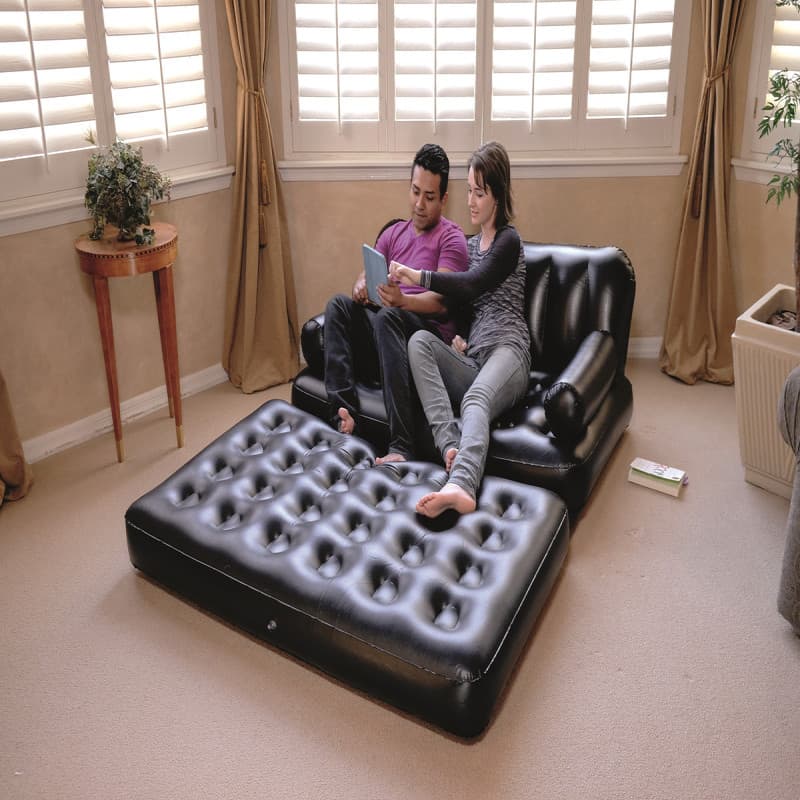 أريكة مزدوجة متعددة الاستخدام 5X1 نفخ مع طرمبة هواء  188X152X64 سم  -26-75056